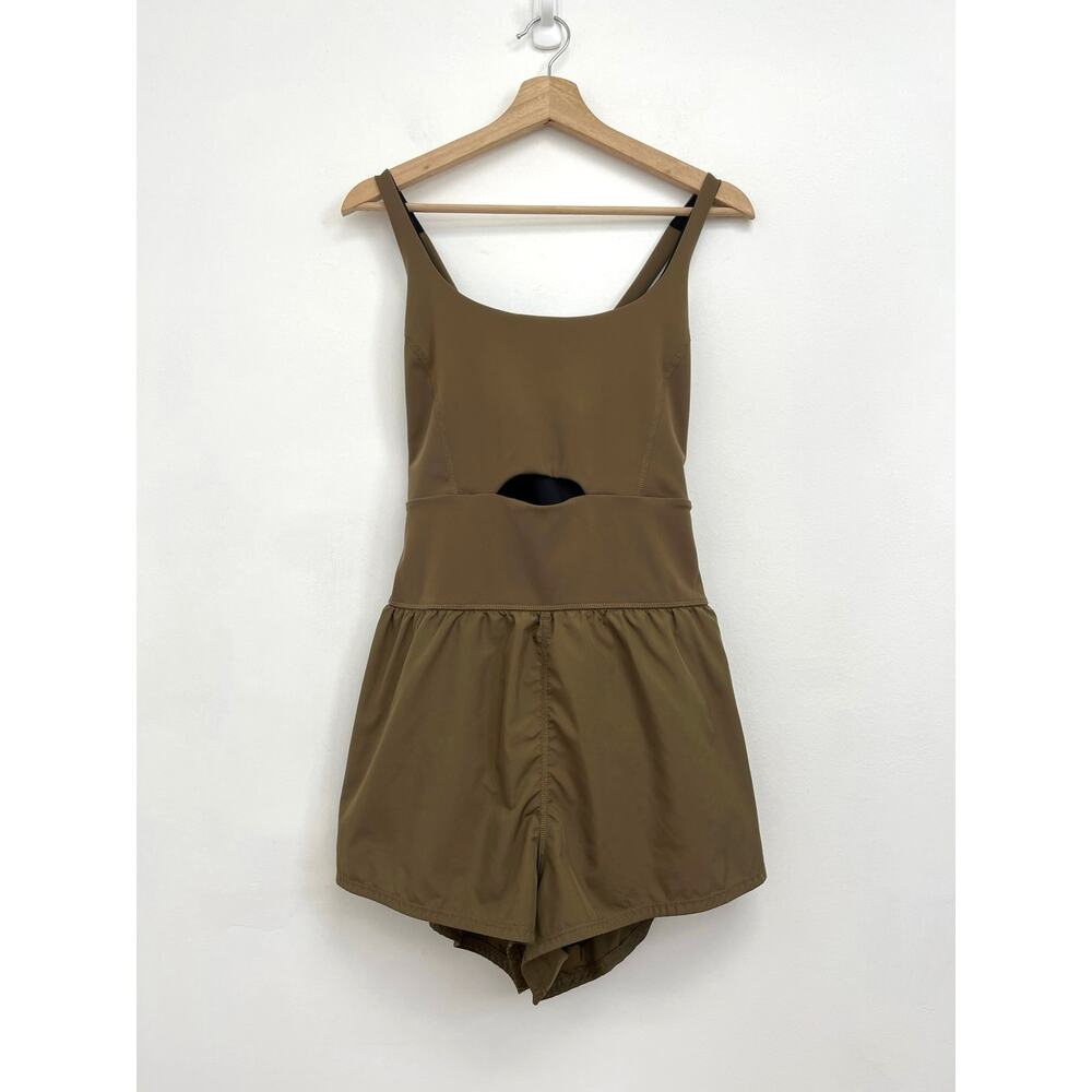 FP Movement Righteous Runsie Running Workout Cut Out Romper Tea Leaves - Large - Picture 3 of 16